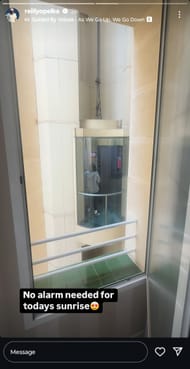 Opelka's Instagram post featuring a video of a sunset view from his Madrid hotel room dated Sunday, April 20, 2025 (Source: Instagram/reillyopelka)