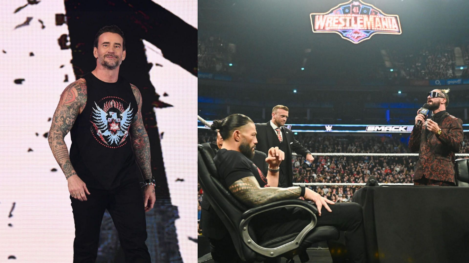 रोमन रेंस सीएम पंक और सैथ रॉलिंस WrestleMania 41 में मुकाबला करेंगे (Photos: WWE.com)