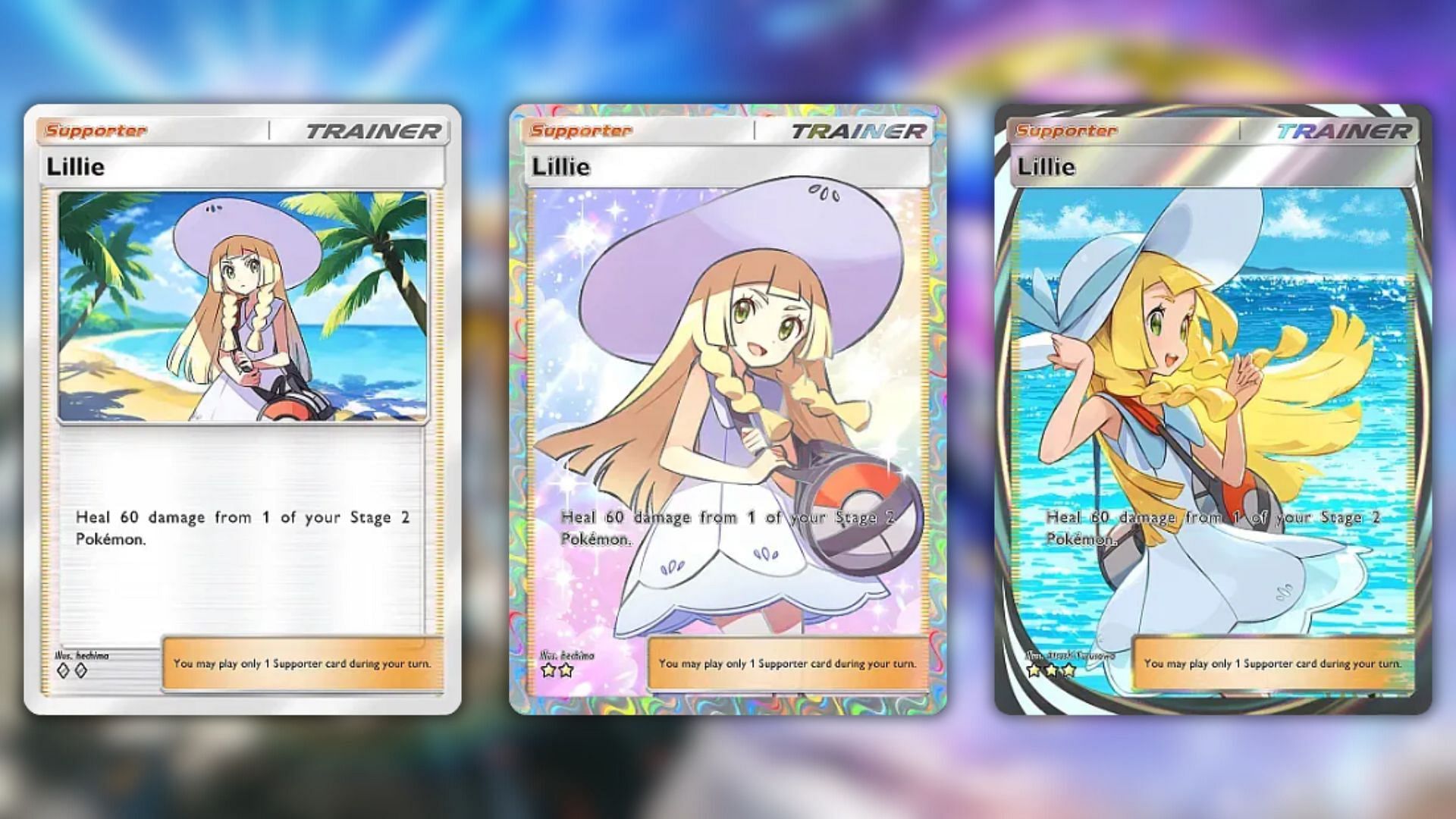 Lillie variants (Image via The Pokemon Company)