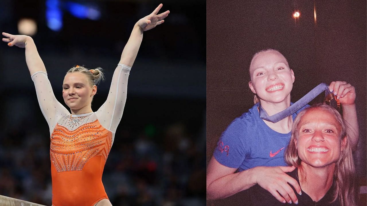 Jade Carey (left) and Carey and Aimee Sinacola (right) (Image via: Getty and Carey