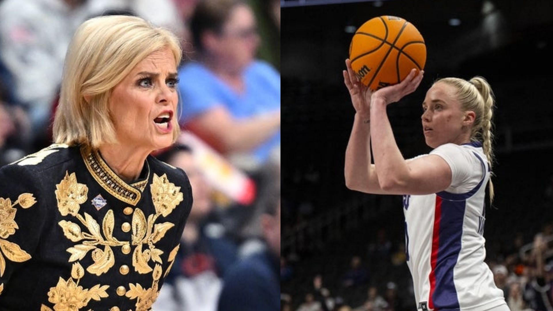 LSU coach Kim Mulkey and Hailey Van Lith