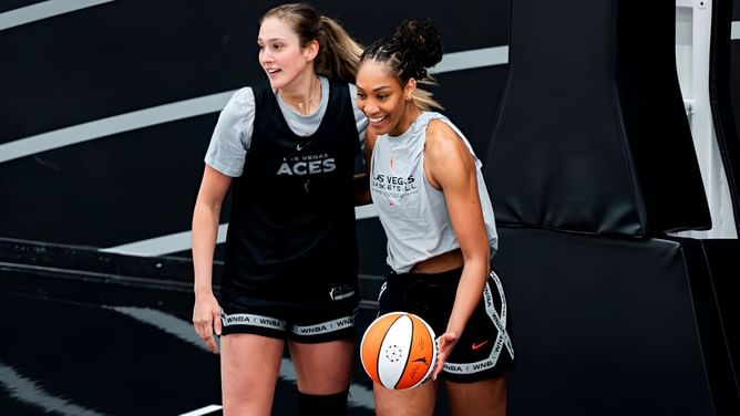 A'ja Wilson shows love to her front court partner Elizabeth Kitley with cute nickname