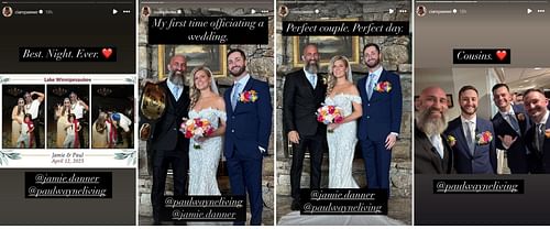 Screenshots of Tommaso Ciampa's photos to Instagram Stories (Photo Credit: Tommaso Ciampa on Instagram)