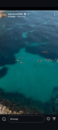 Ayan Broomfield's Instagram Story; ( Source - Instagram @ayan.broomfield)