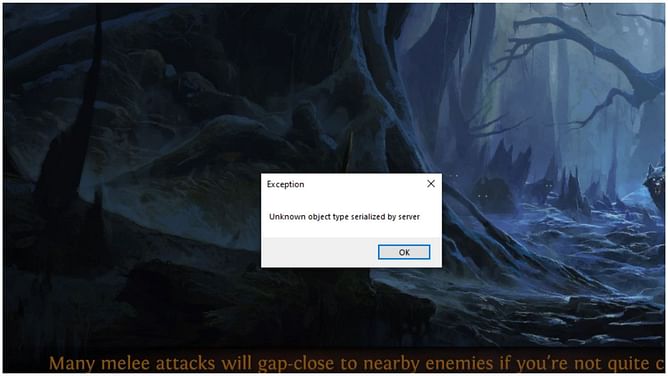 Path of Exile 2 Unknown object type serialised by server: Causes and possible fixes explored
