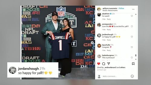Tyler Shough's wife sends 4-word message to Will Campbell (Image Credit: Ashlynn Nussmeier/IG)