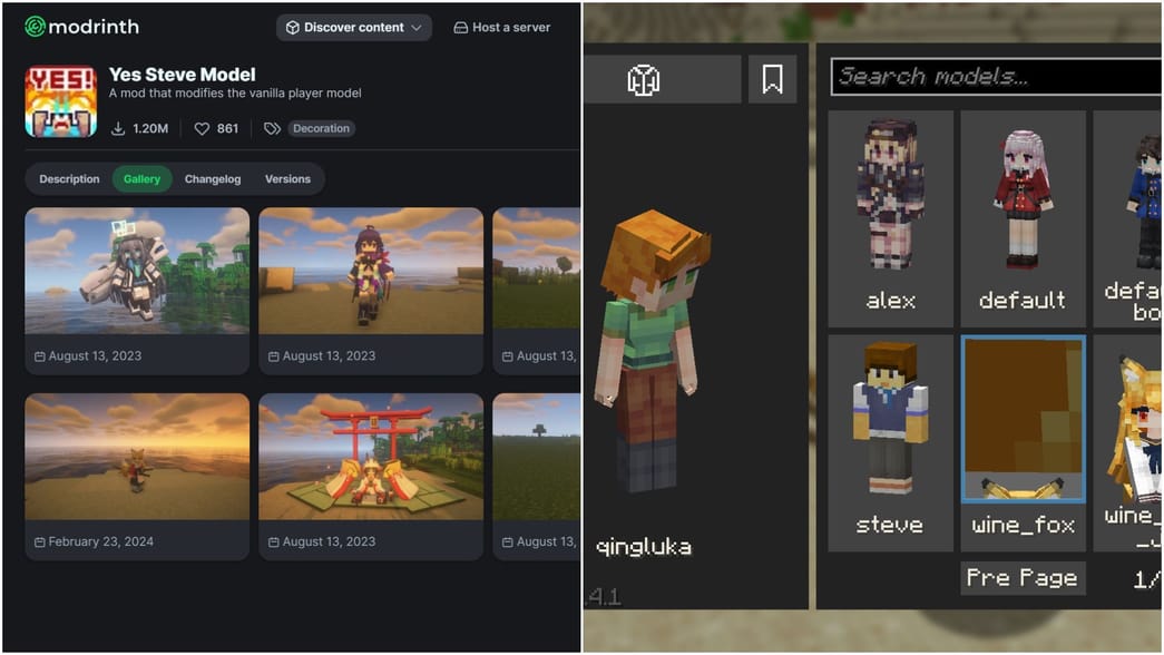 Minecraft Yes Steve Model mod guide: Features and how to download