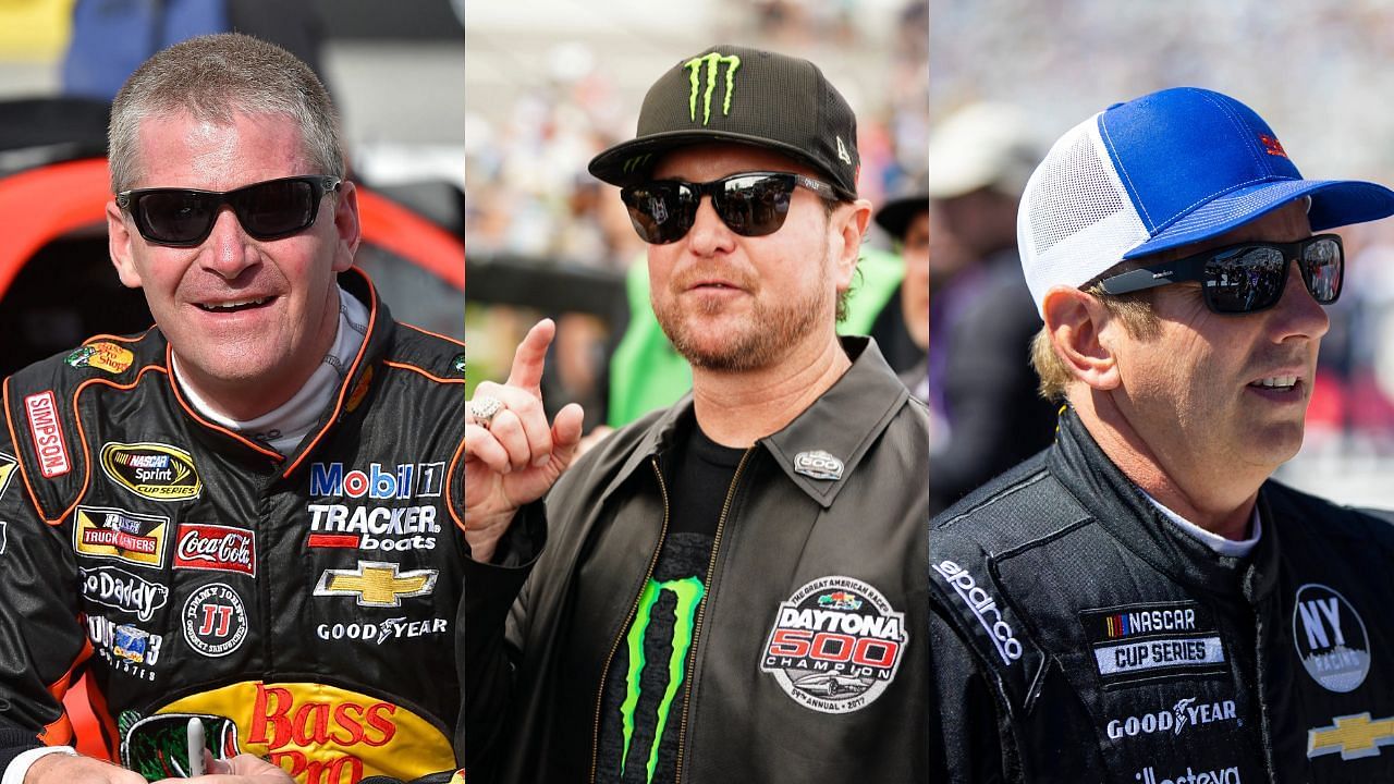 Jeff Burton, Kyle Busch, and Greg Biffle - 2026 Hall of Fame nominees (L-R) - Images via Imagn