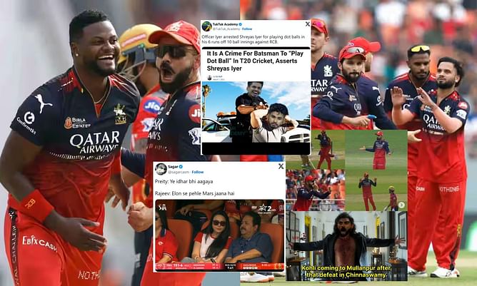"IQ level- RCB"- Top 10 funny memes as RCB restrict PBKS to 157/6 in IPL 2025 match in Mullanpur