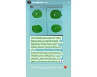 Nelly Korda's repost of Jane Park's Instagram story on Wednesday