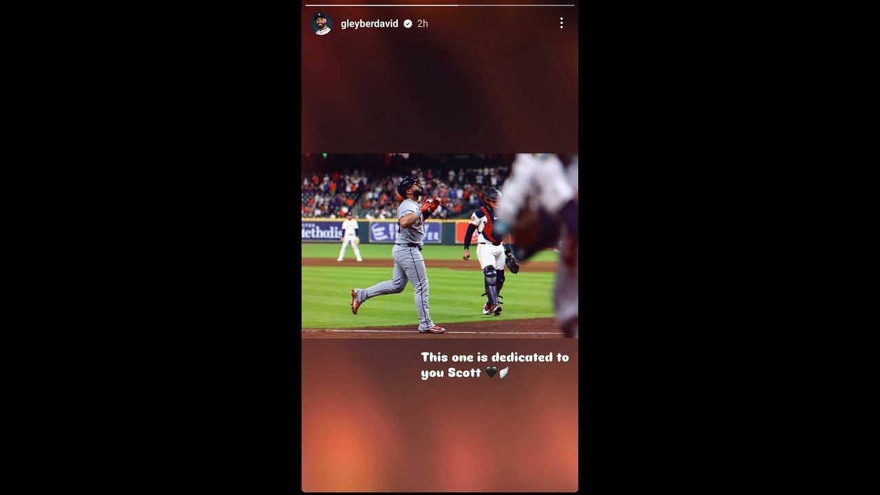 Screenshot of Torres&#039; Instagram story (Image from - Instagram.com/@gleyberdavid IG Stories)