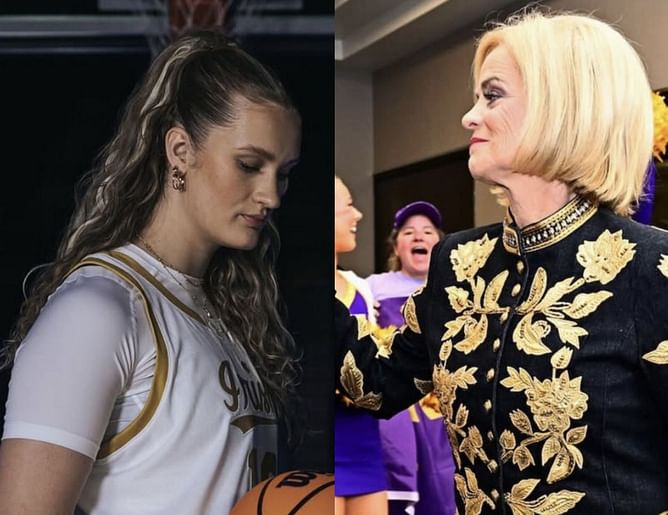 LSU head coach Kim Mulkey gets hyped as Notre Dame transfer Kate Koval commits to the Tigers