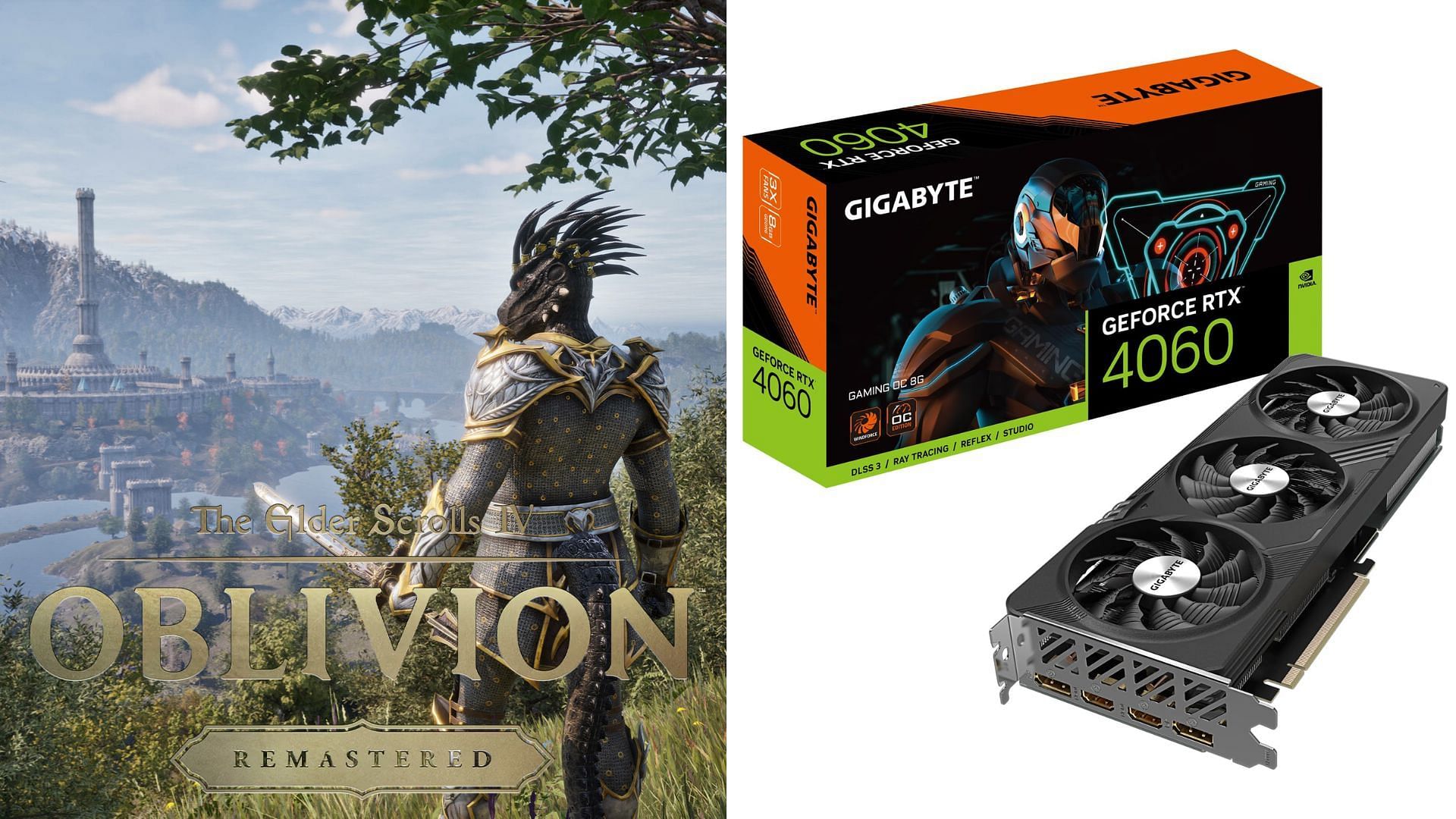 The Nvidia RTX 4060 and RTX 4060 Ti can play Oblivion Remastered at high framerates (Image via Bethesda and Amazon)