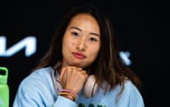 Zheng Qinwen speaking to the media at the 2025 Australian Open - Source: Getty