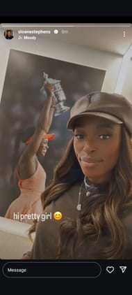 Stephens' Instagram Story featuring her 3-word message to herself, dated Tuesday, April 22, 2025 (Source: Instagram/sloanestephens)