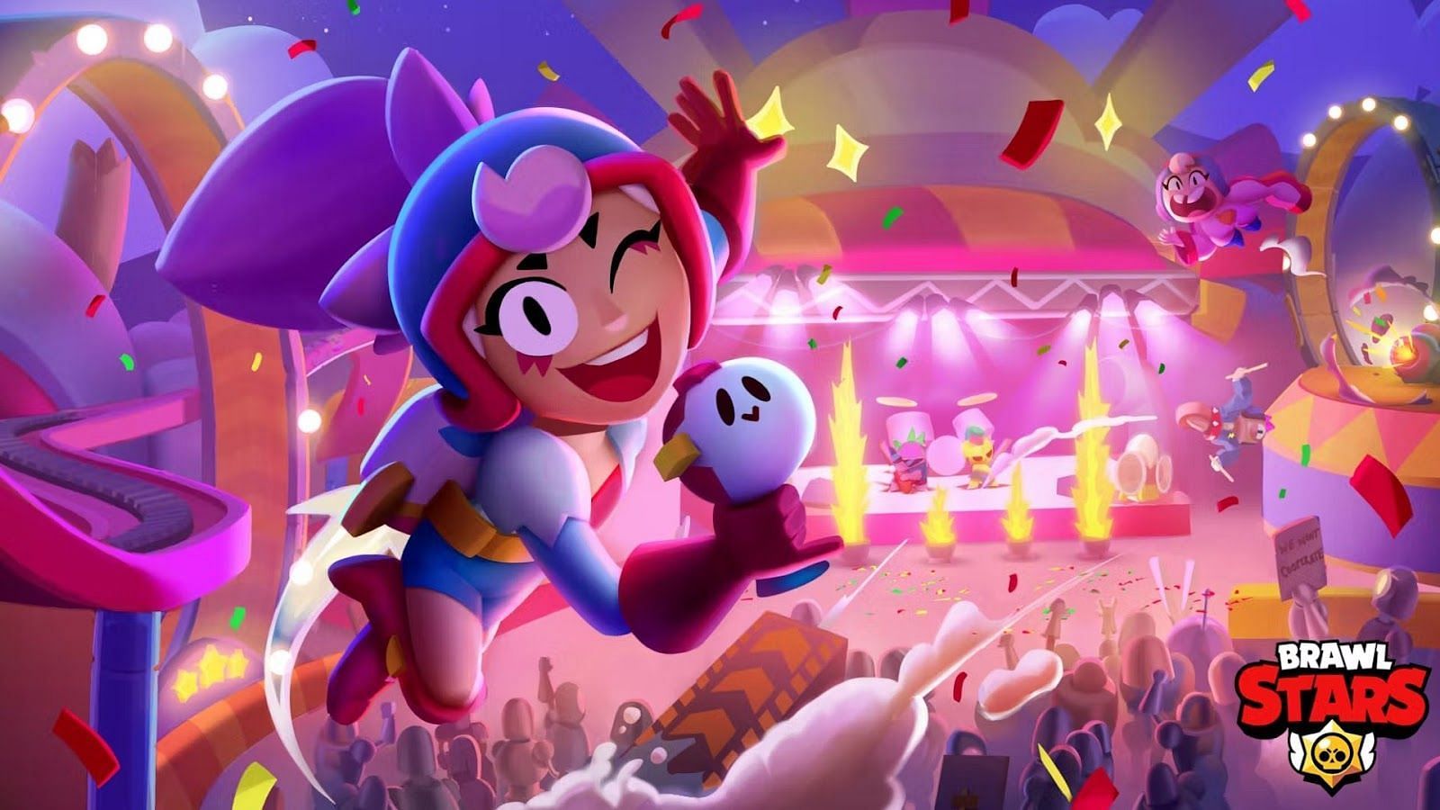 Janet levitates in the air to attack her opponent (Image via Supercell)