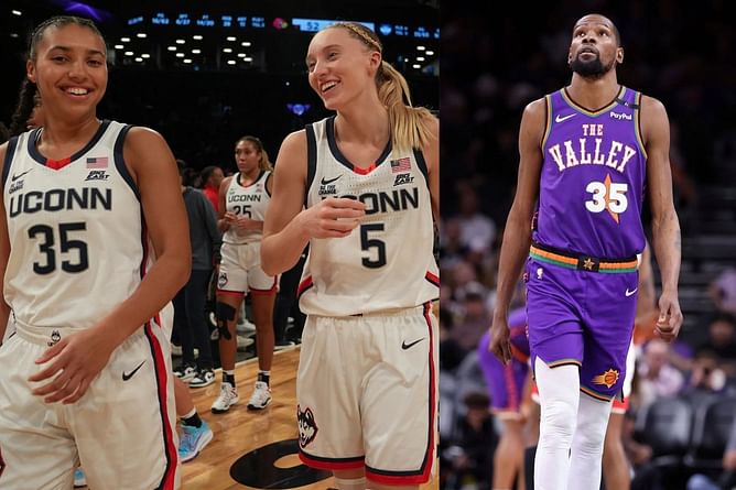 "Azzi is a STUD": Fans join Kevin Durant's support for Paige Bueckers & UConn trio who crushed South Carolina in title game