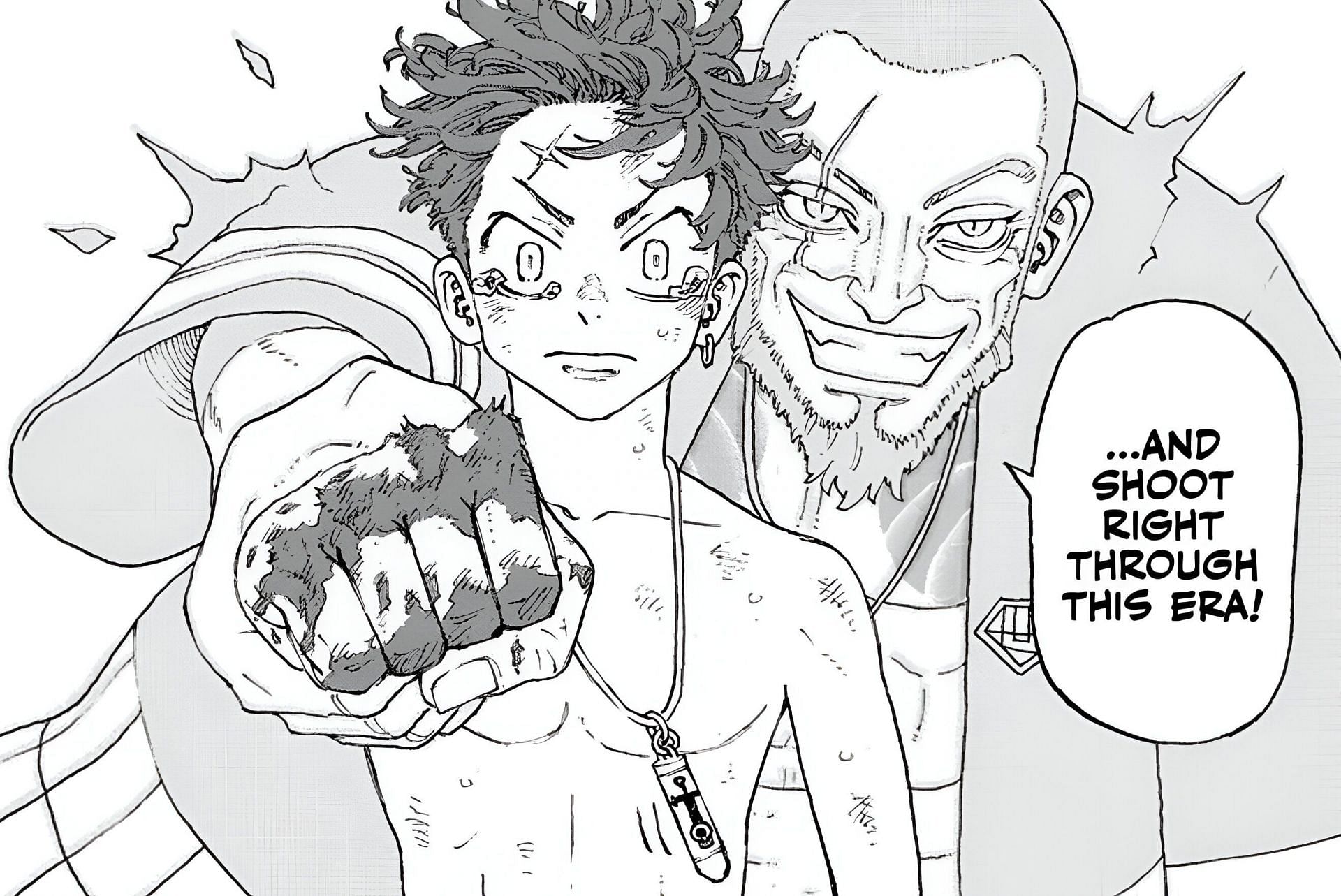 Hibaru and Kongo Yotsurugi as seen in Astro Royale manga (Image via Shueisha)