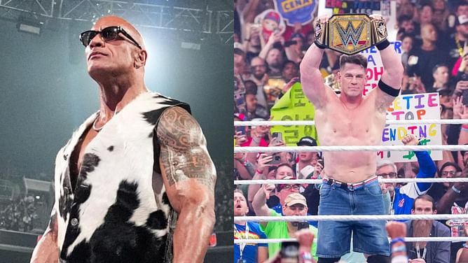 The Rock makes massive claim about John Cena after winning his 17th WWE World Championship