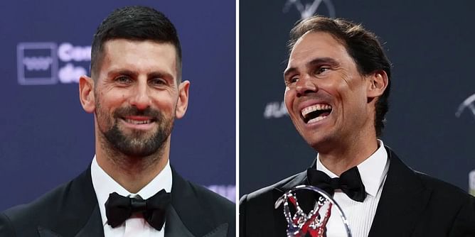 WATCH: Novak Djokovic graciously reacts as Rafael Nadal delivers speech after receiving special Laureus honor