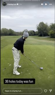 Charley Hull shares her feelings of playing 36-holes. Image via Instagram @charley.hull