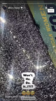 Strong's mother Allison Feaster congratulates her on winning the NCAA tournament | @allison_feaster/ig