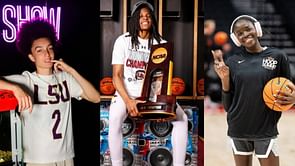 Grace Knox and Agot Makeer react as MiLaysia Fulwiley switches to Kim Mulkey's LSU from Dawn Staley's Gamecocks