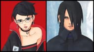 Sarada and Sasuke as seen in the manga (Image via Shueisha)