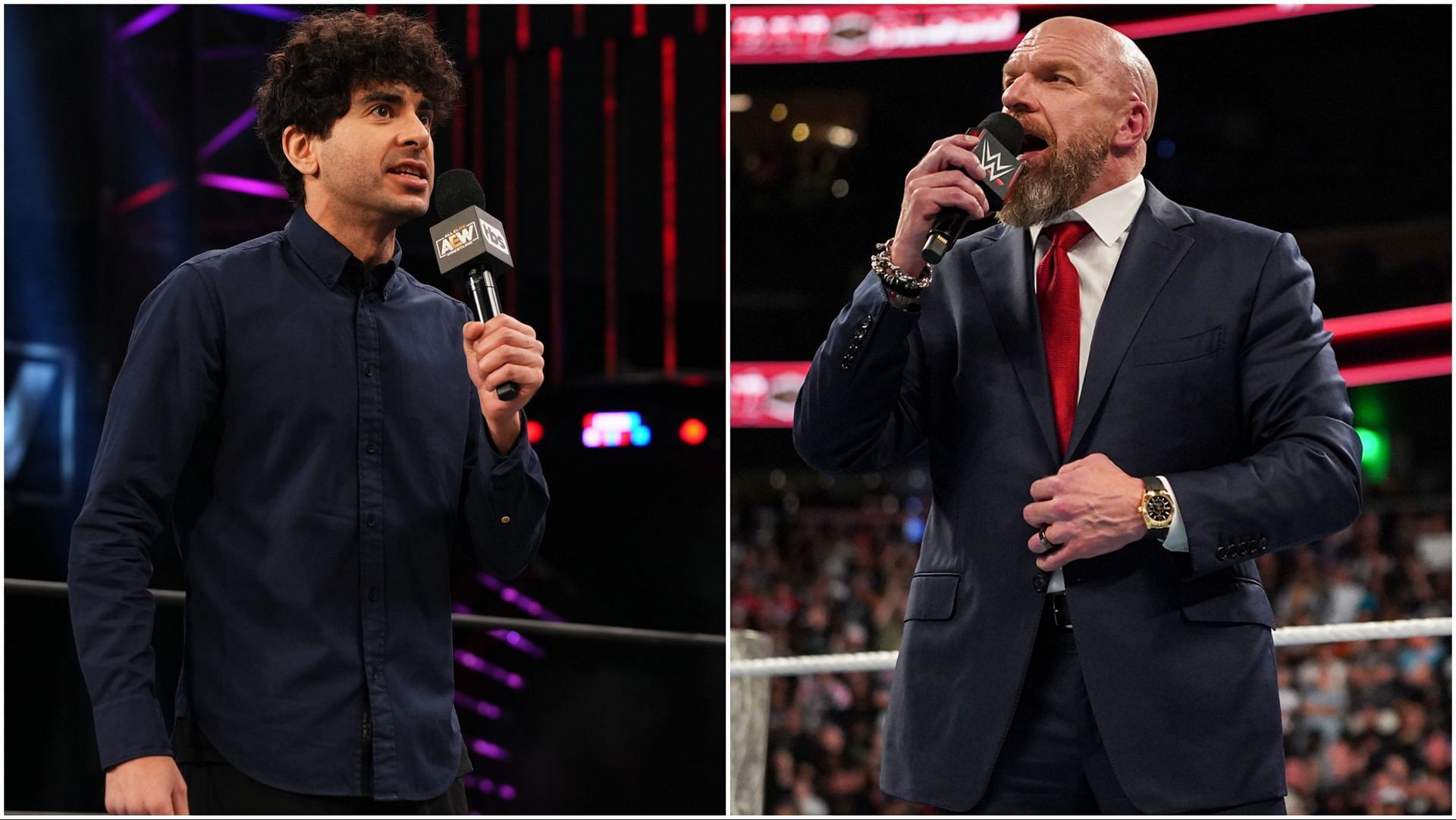 AEW President Tony Khan and WWE CCO Triple H