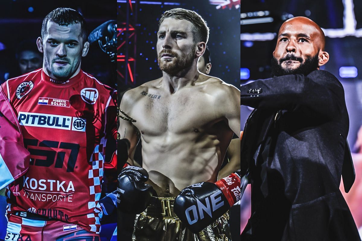 From L-R: Roberto Soldic, Jonathan Haggerty, Demetrious Johnson. [Photos via: ONE Championship]