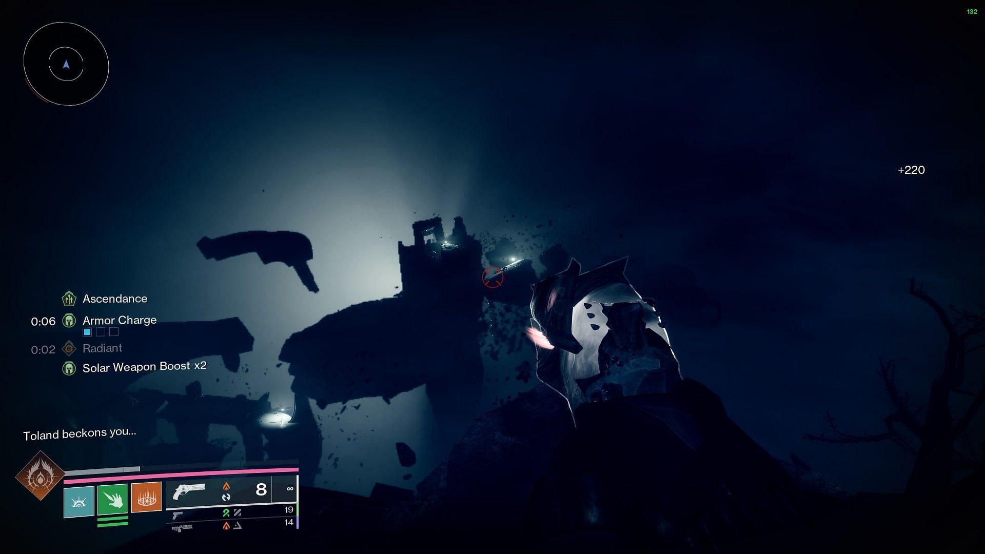 The jumping puzzle before the final platform in Destiny 2 (Image via Bungie)