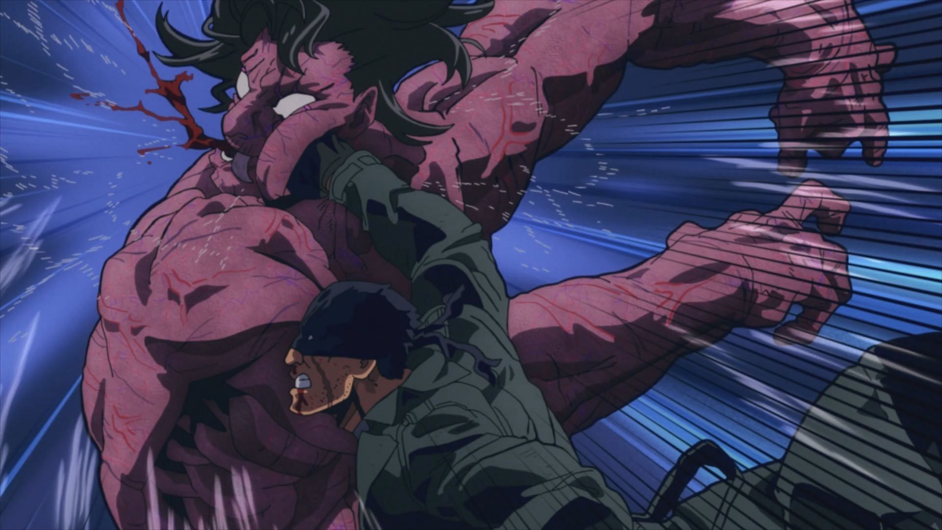 Knuckleduster beats the villain (Image via Bones Film)
