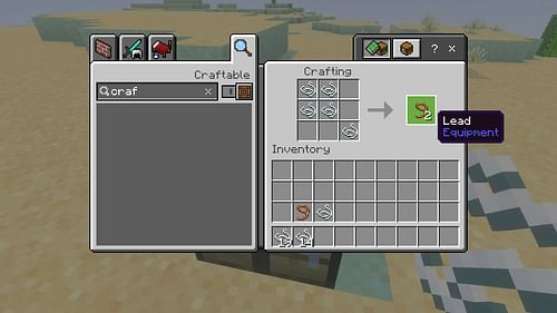 The new Minecraft beta and preview gives a major overhaul to the recipe for leads (Image via Sportskeeda Gaming || Mojang Studios)