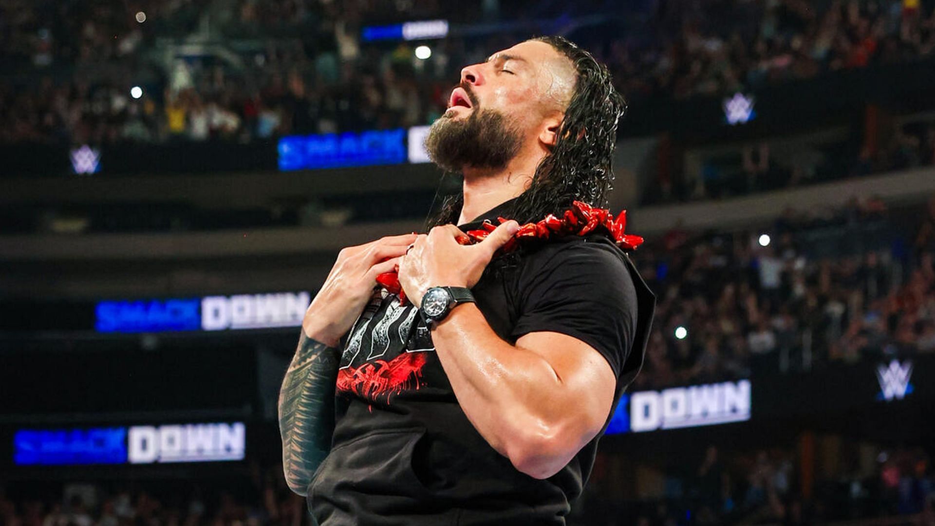 Roman Reigns wearing the Ula Fala [WWE/Courtesy]