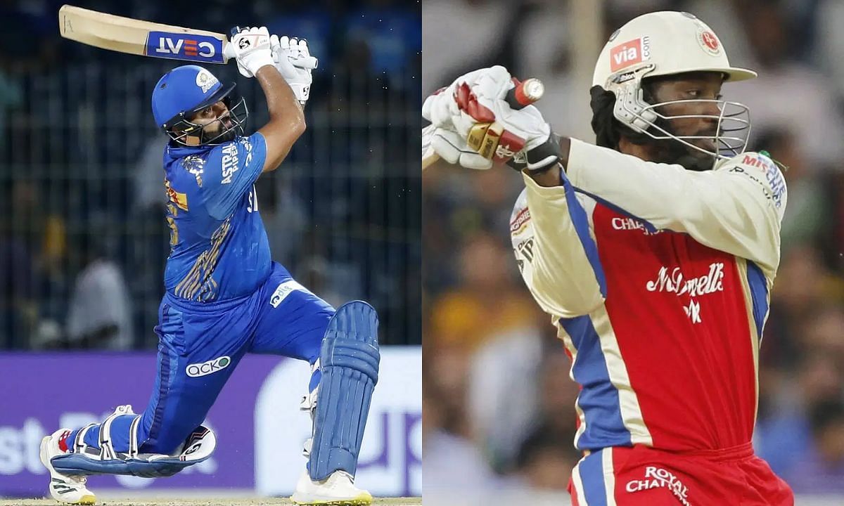 MI vs RCB, 𝐌𝐈 𝐯𝐬 𝐑𝐂𝐁 combined XI, Rohit Sharma, Virat Kohli, Chris Gayle