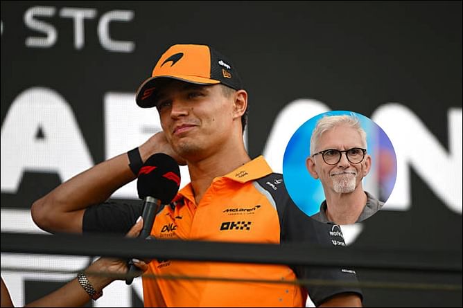 Damon Hill drops a 3-word reaction to Lando Norris talking about him dealing with pressure