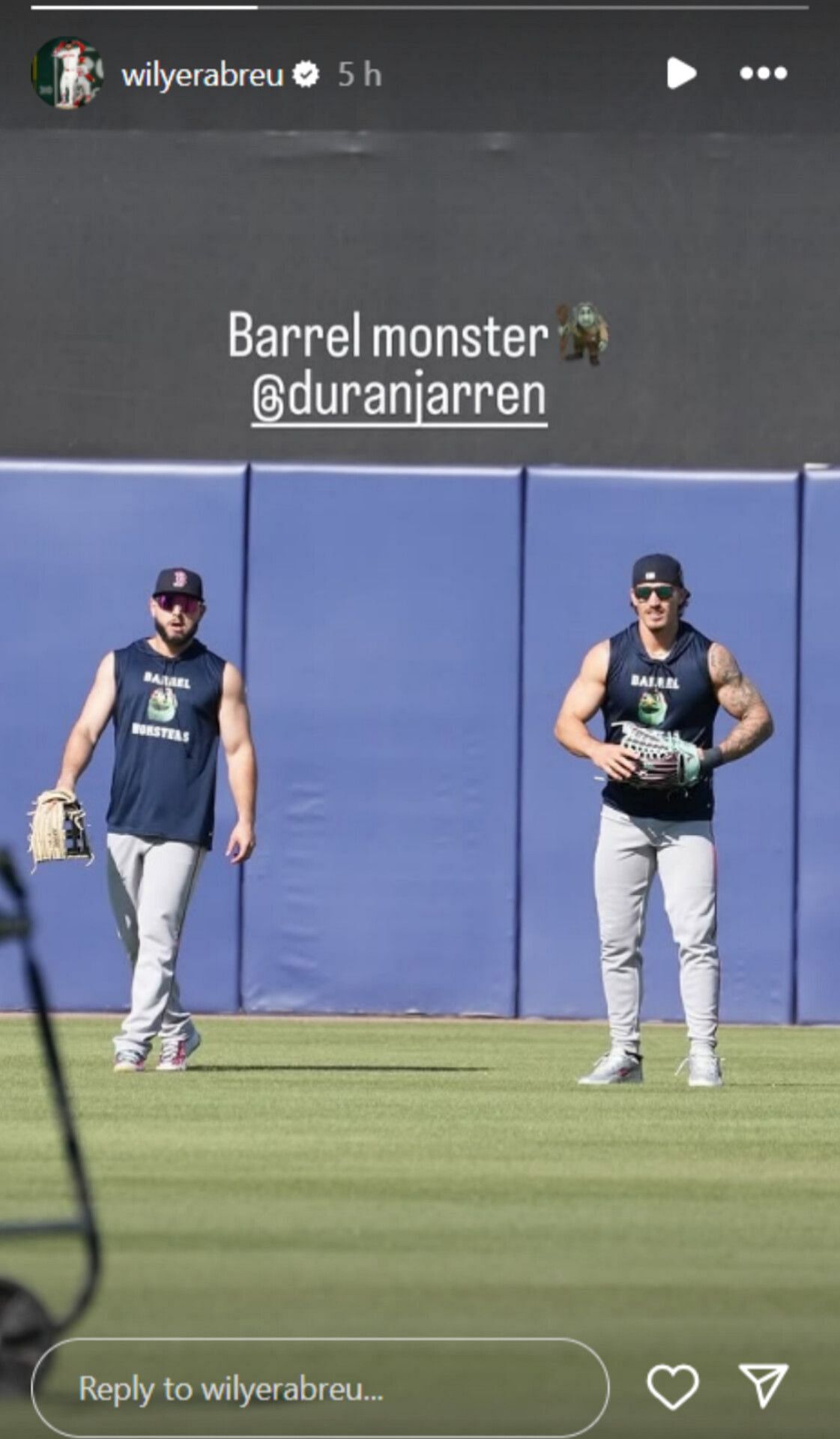 Red Sox' Wilyer Abreu drops 2-word nickname for Jarren Duran