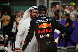 Watch: FIA president walking up to Max Verstappen before the Red Bull driver snubbing penalty question in front of the media