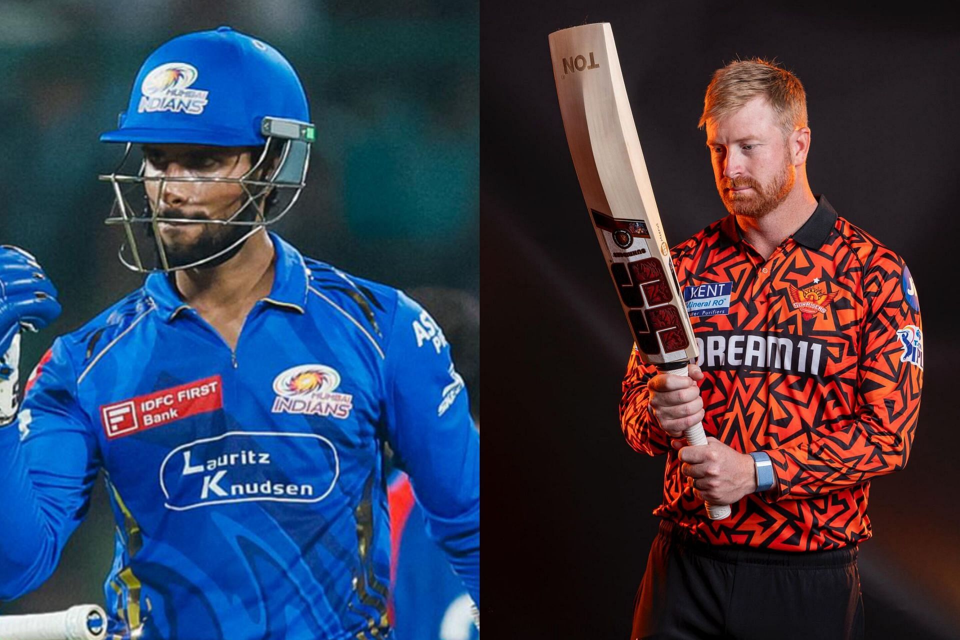 Tilak Varma (L) and Heinrich Klaasen (R) (Image via Instagram-@mumbaiindians and @heinie45)
