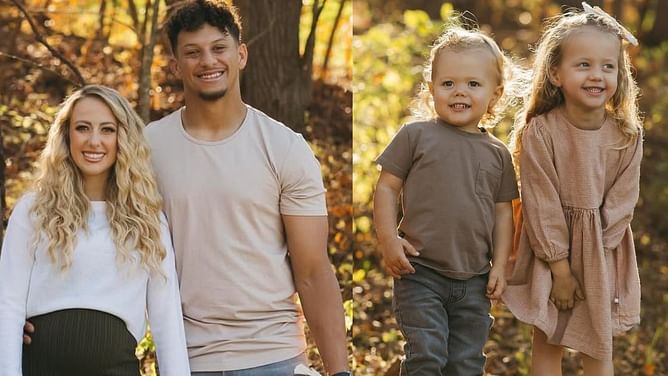 Patrick Mahomes' wife Brittany shares first family portrait with their newborn daughter Golden Raye on Easter