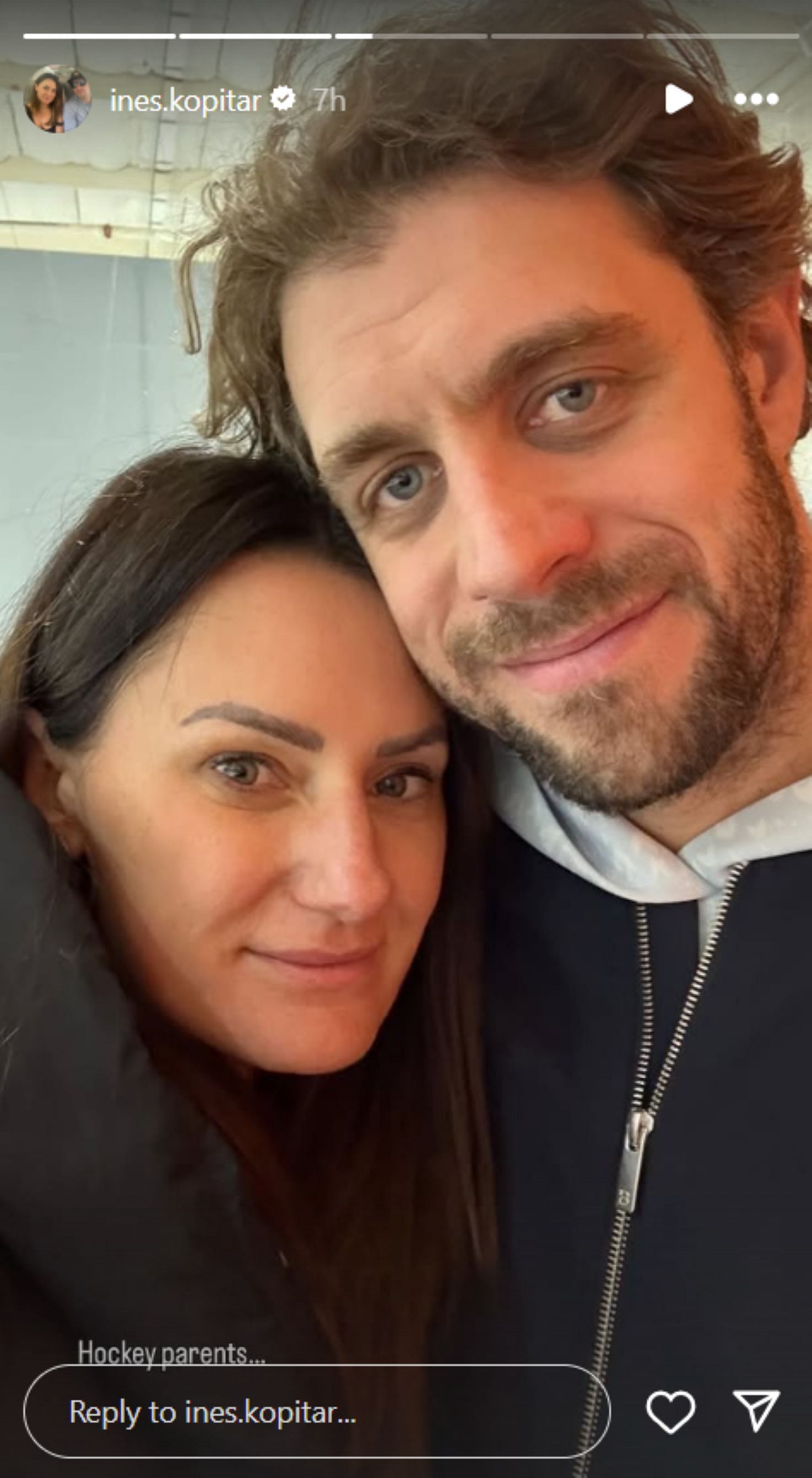 Anze Kopitar&#039;s wife, Ines Instagram story @ ines.kopitar