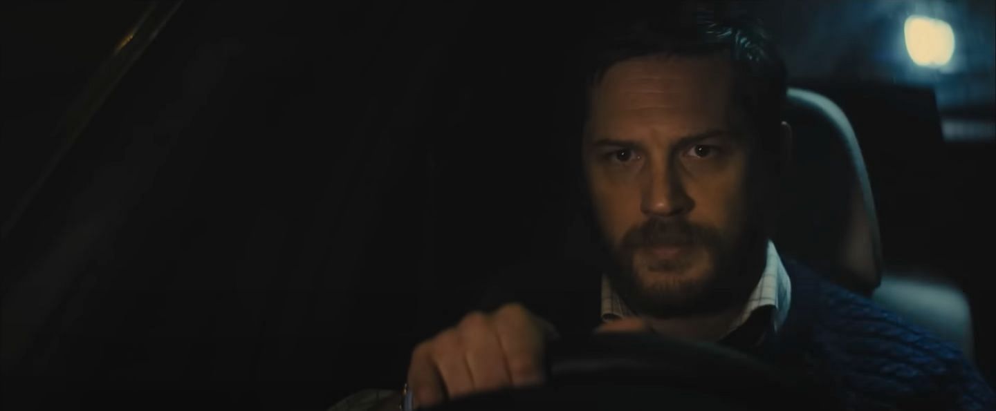 Hardy in and as Locke (Image via YouTube/Lionsgate Films UK)