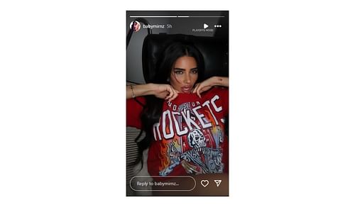 Mirna Habib sends her support to her partner, Dillon Brooks, and the Rockets on Instagram