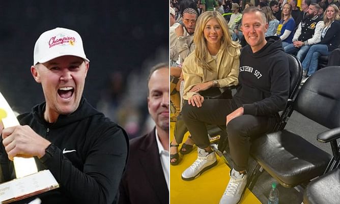 "The place to be": Lincoln Riley shares warm snap with wife Caitlin from Lakers arena