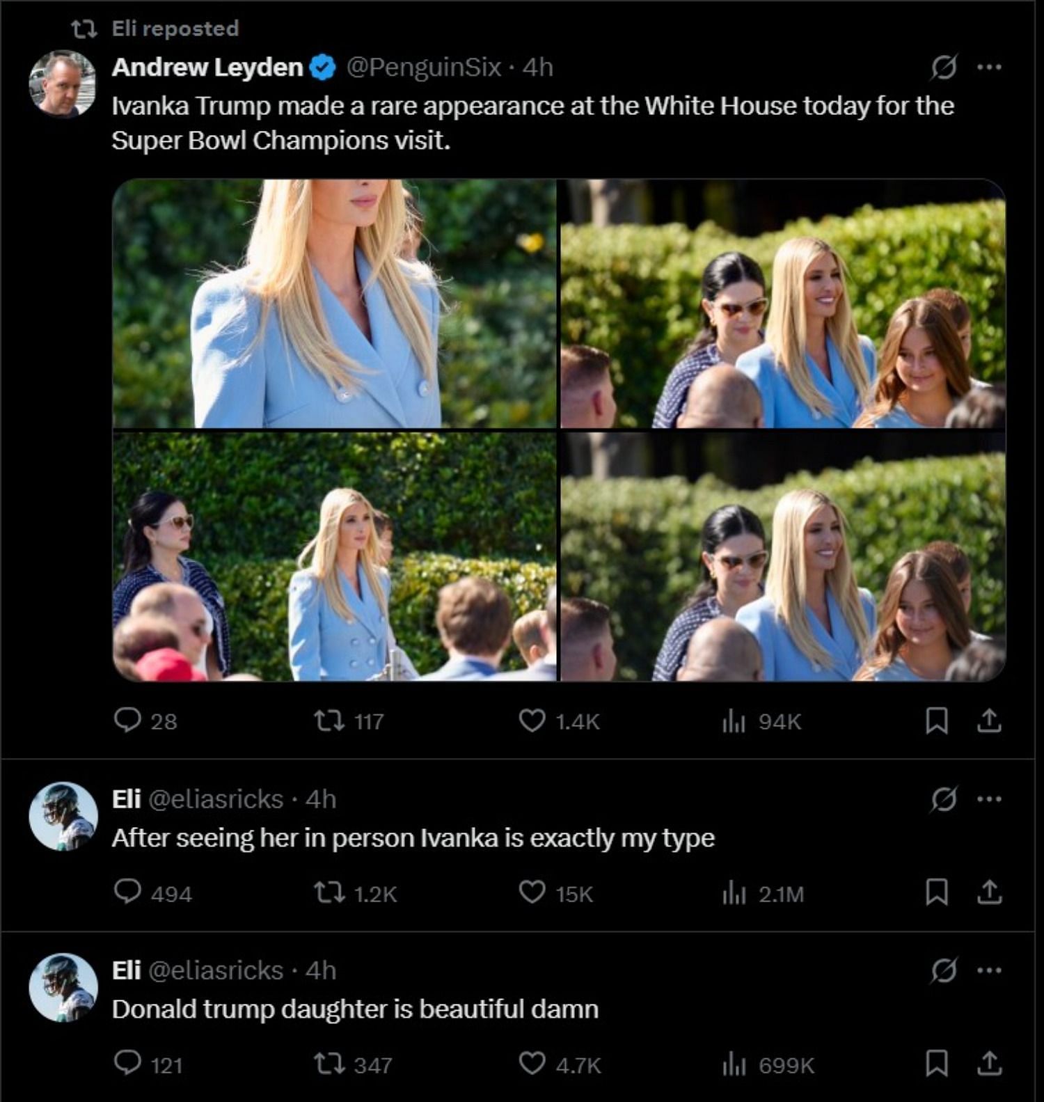 Eli Ricks&#039; infatuation with Ivanka Trump, as explained in a series of (re)tweets