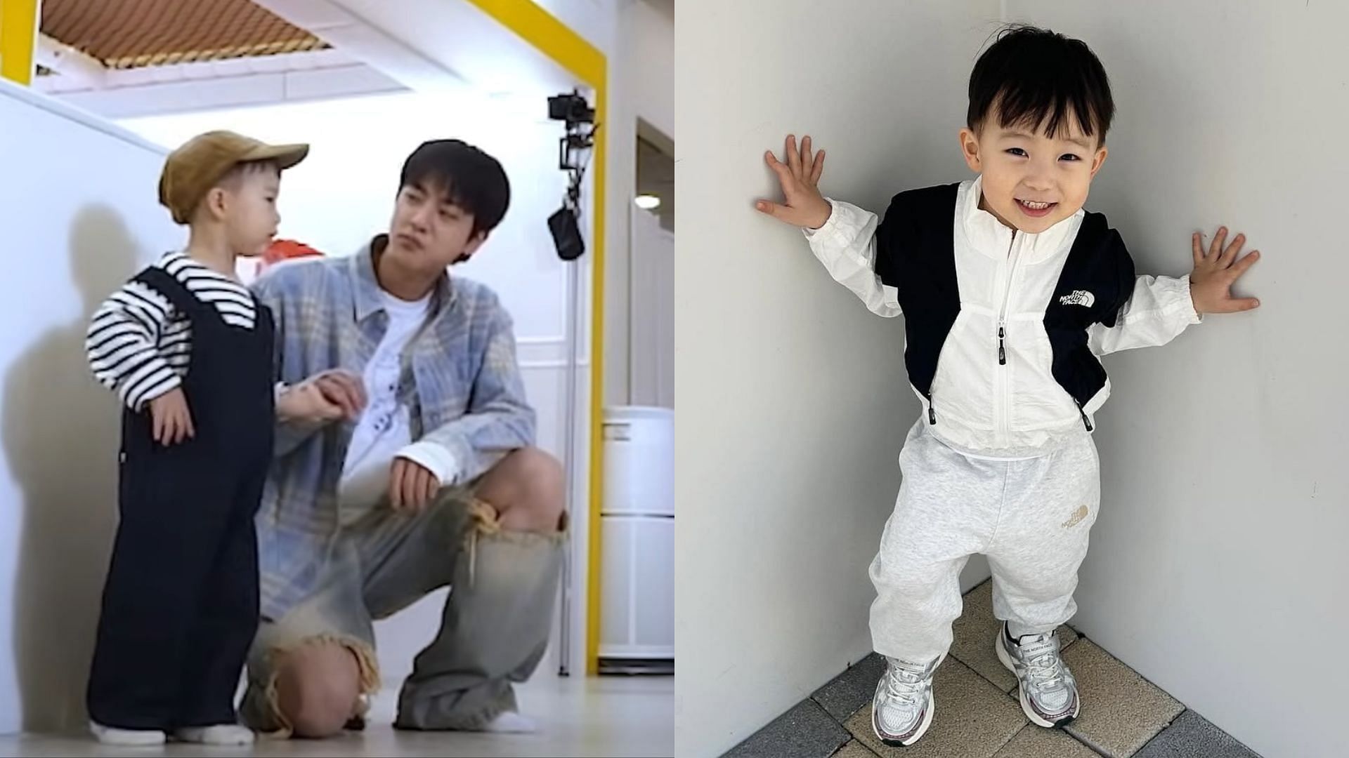 Taeha and Jin (Image via Instagram/@lovtaeha, YouTube/@BTS)