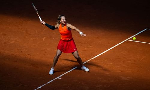 Zheng Qinwen at the Madrid Open 2025. (Photo: Getty)