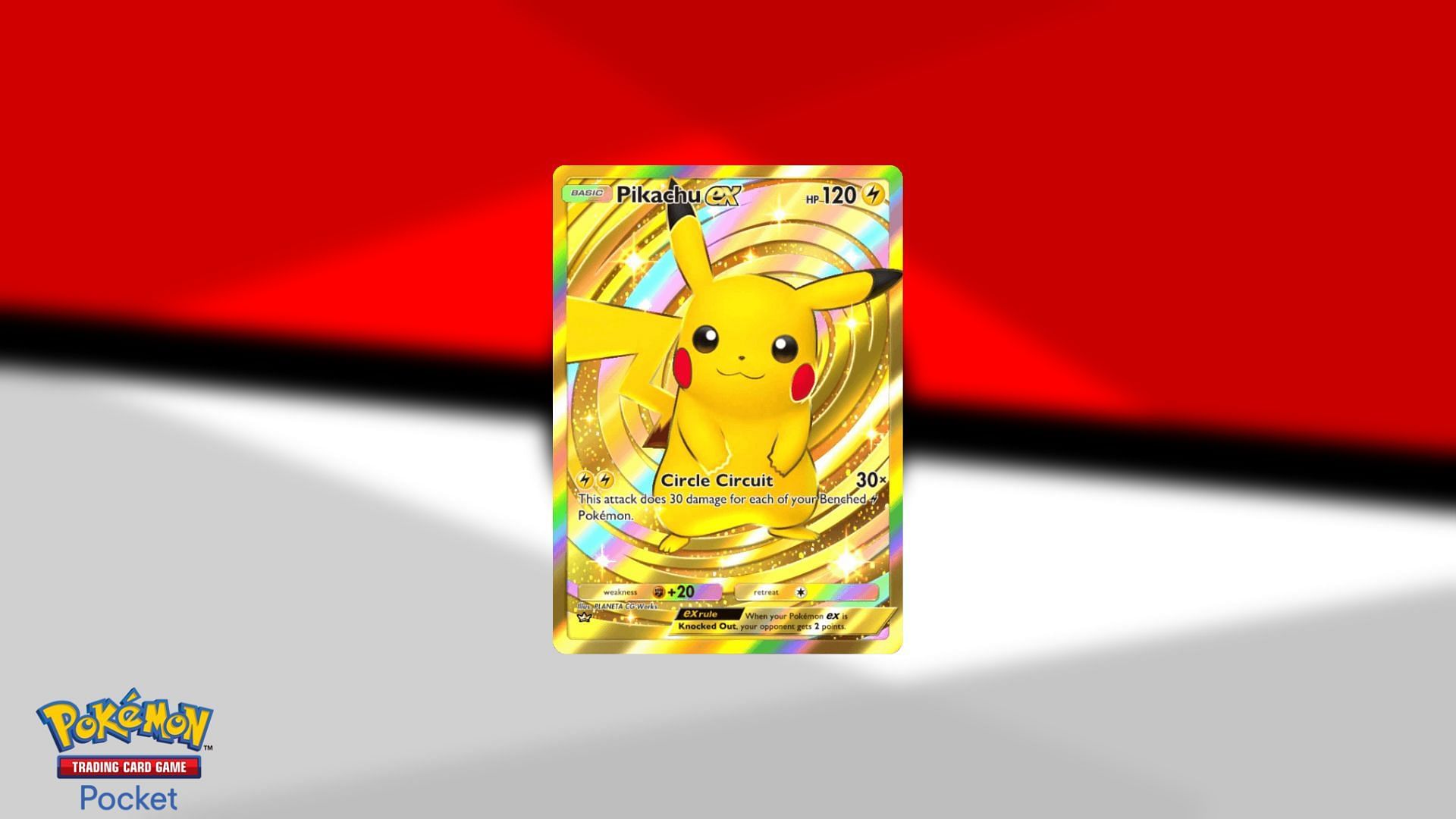 Gold Crown Pikachu ex in Pokemon TCG Pocket (Image via The Pokemon Company)