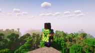 Shazboots can allow players to jump high and explore high places in the game with ease (Image via Sportskeeda Gaming // Mojang Studios)