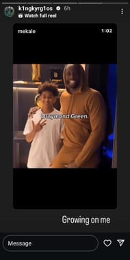 Nick Kyrgios's reel feat. Draymond Green on his story - Source: via @K1ngkyrg1os on Instagram